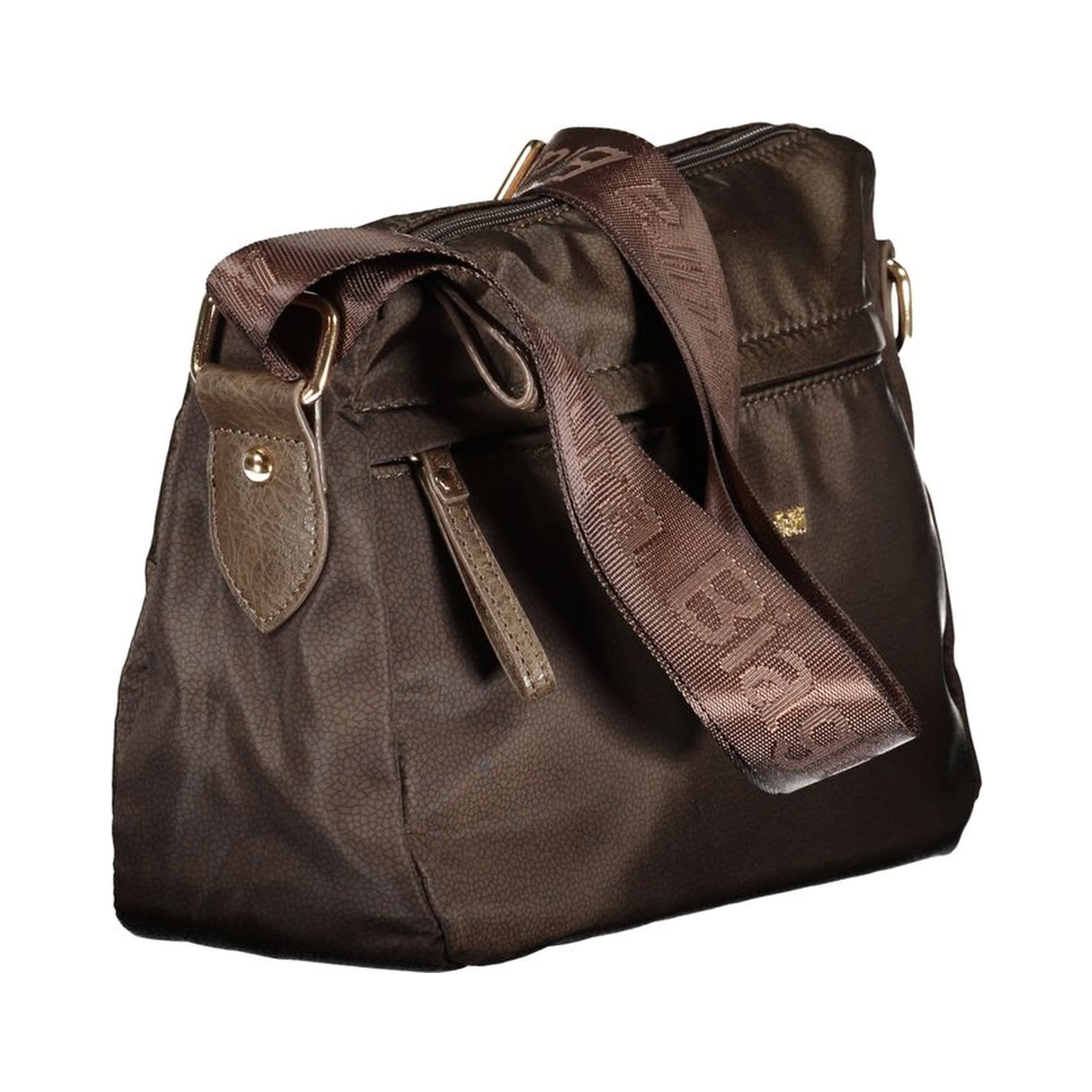 Brown Polyester Women Handbag