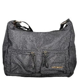 Black Polyester Women Handbag