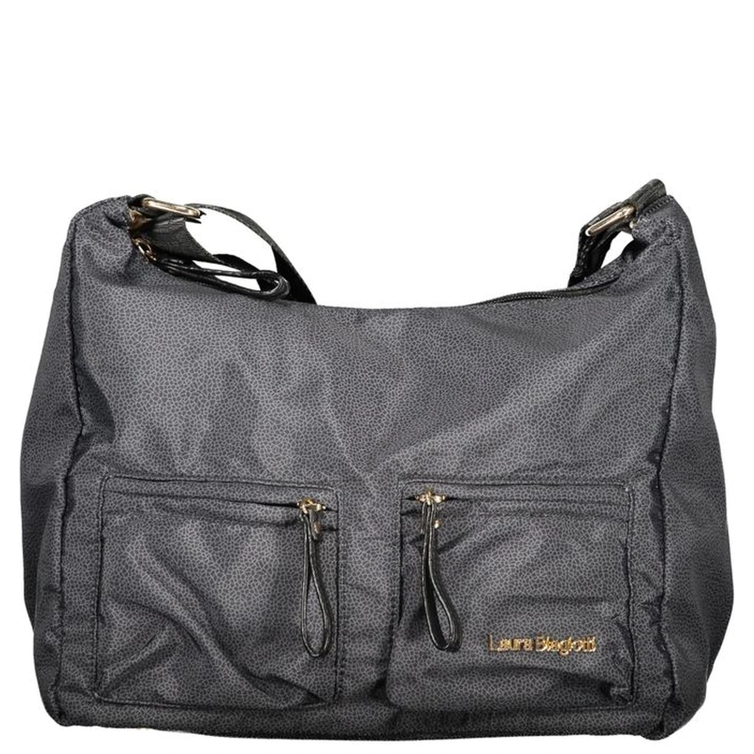 Black Polyester Women Handbag
