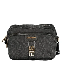 Black Polyester Women Handbag