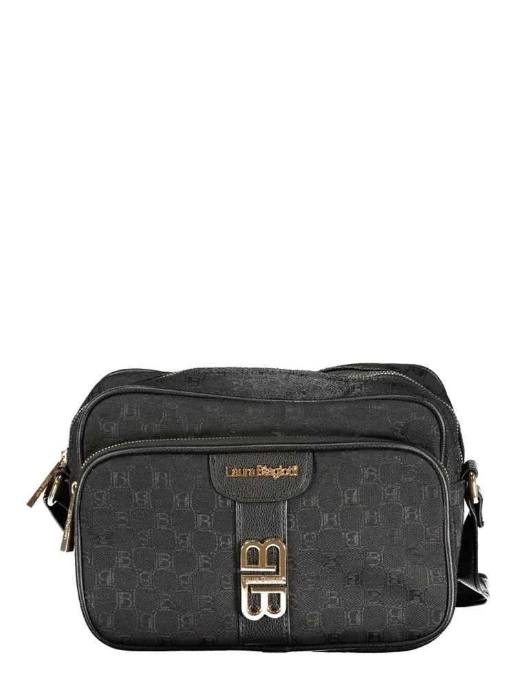 Black Polyester Women Handbag