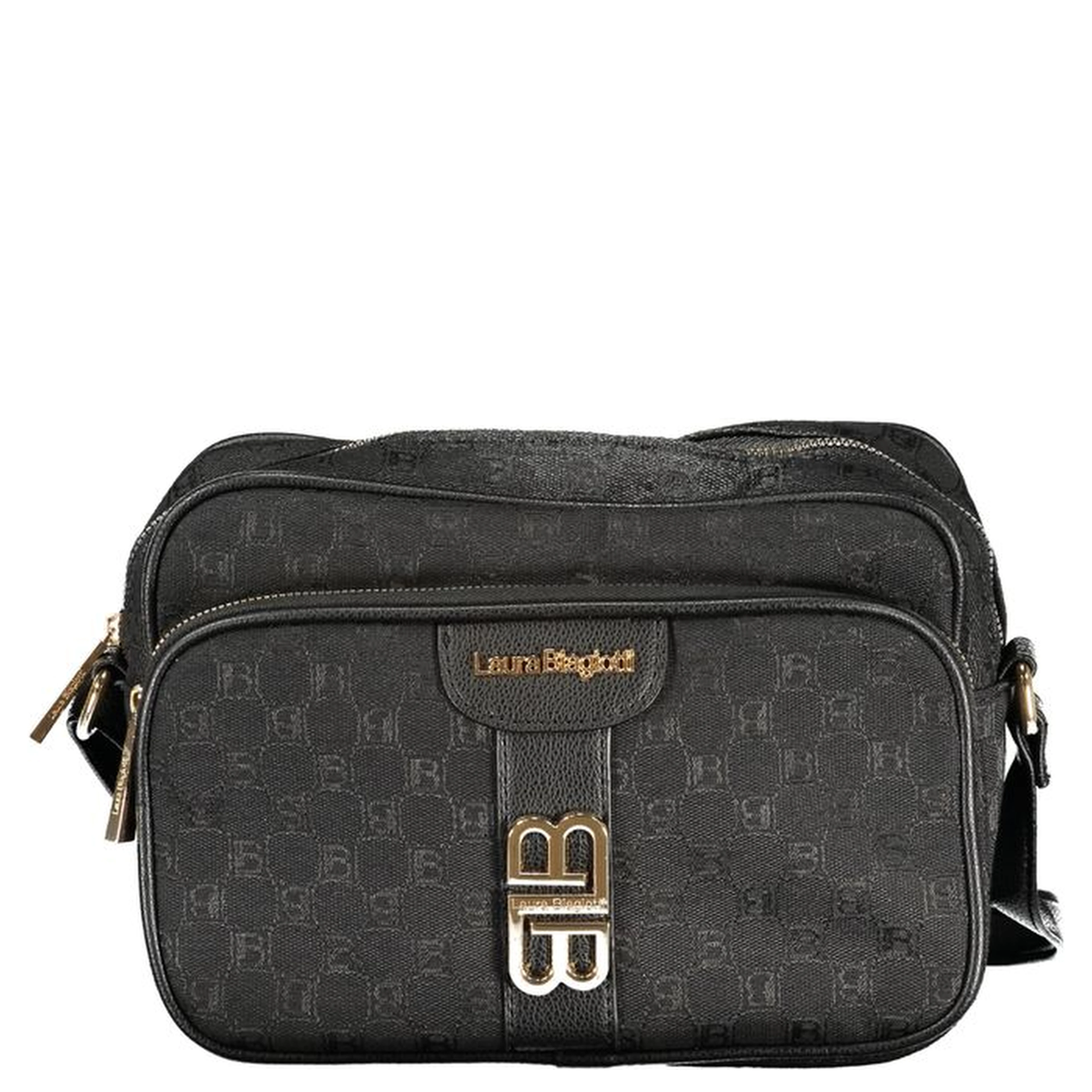 Black Polyester Women Handbag