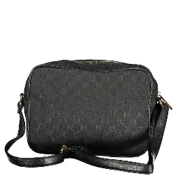 Black Polyester Women Handbag