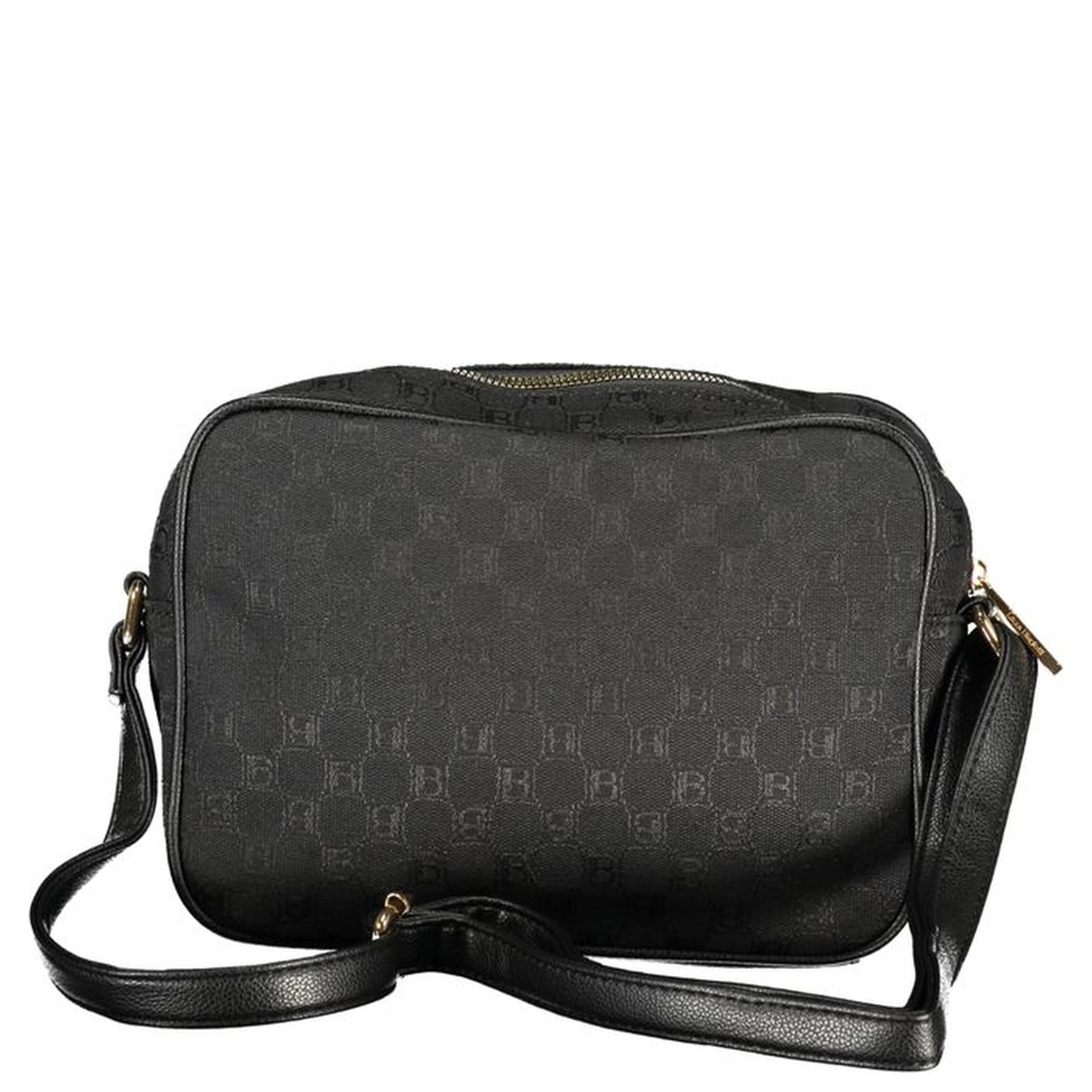 Black Polyester Women Handbag