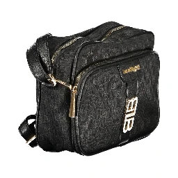 Black Polyester Women Handbag