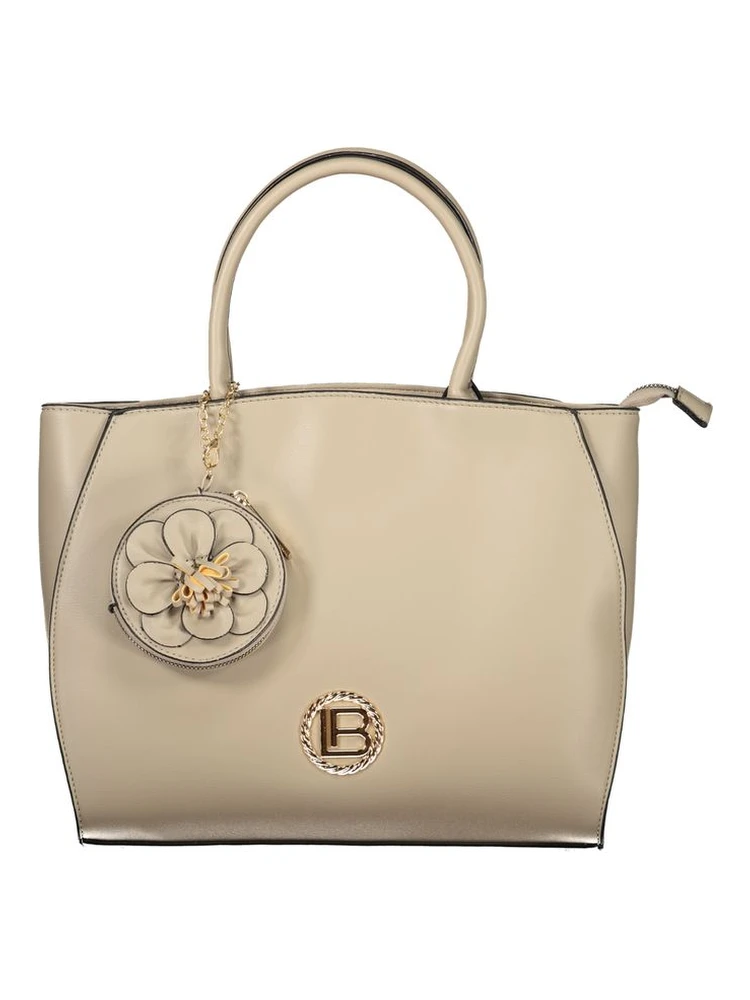 Beige PVC Women Handbag