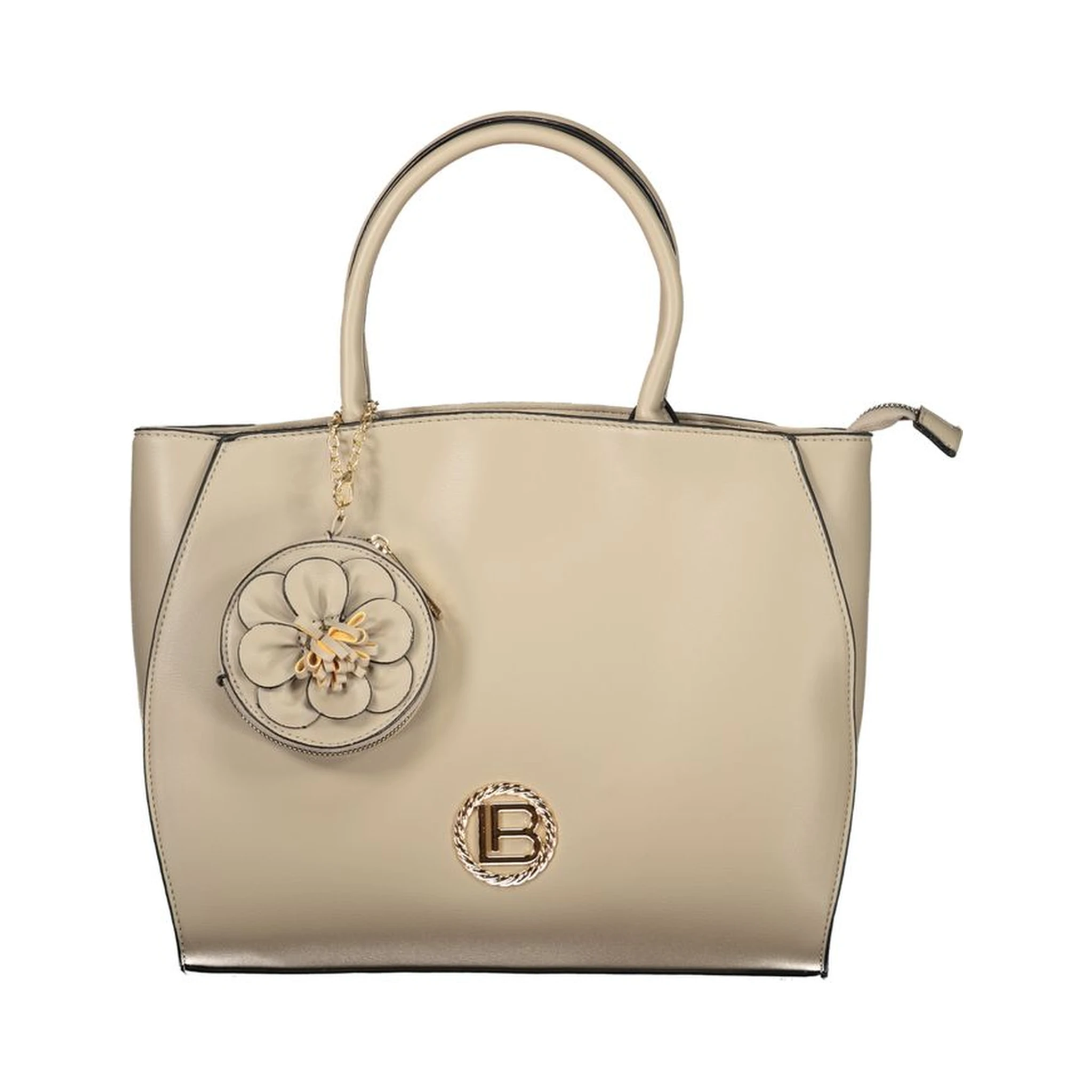 Beige PVC Women Handbag