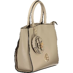 Beige PVC Women Handbag