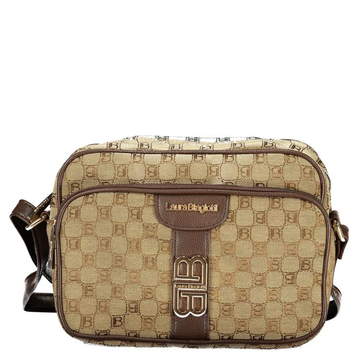 Beige Polyester Women Handbag