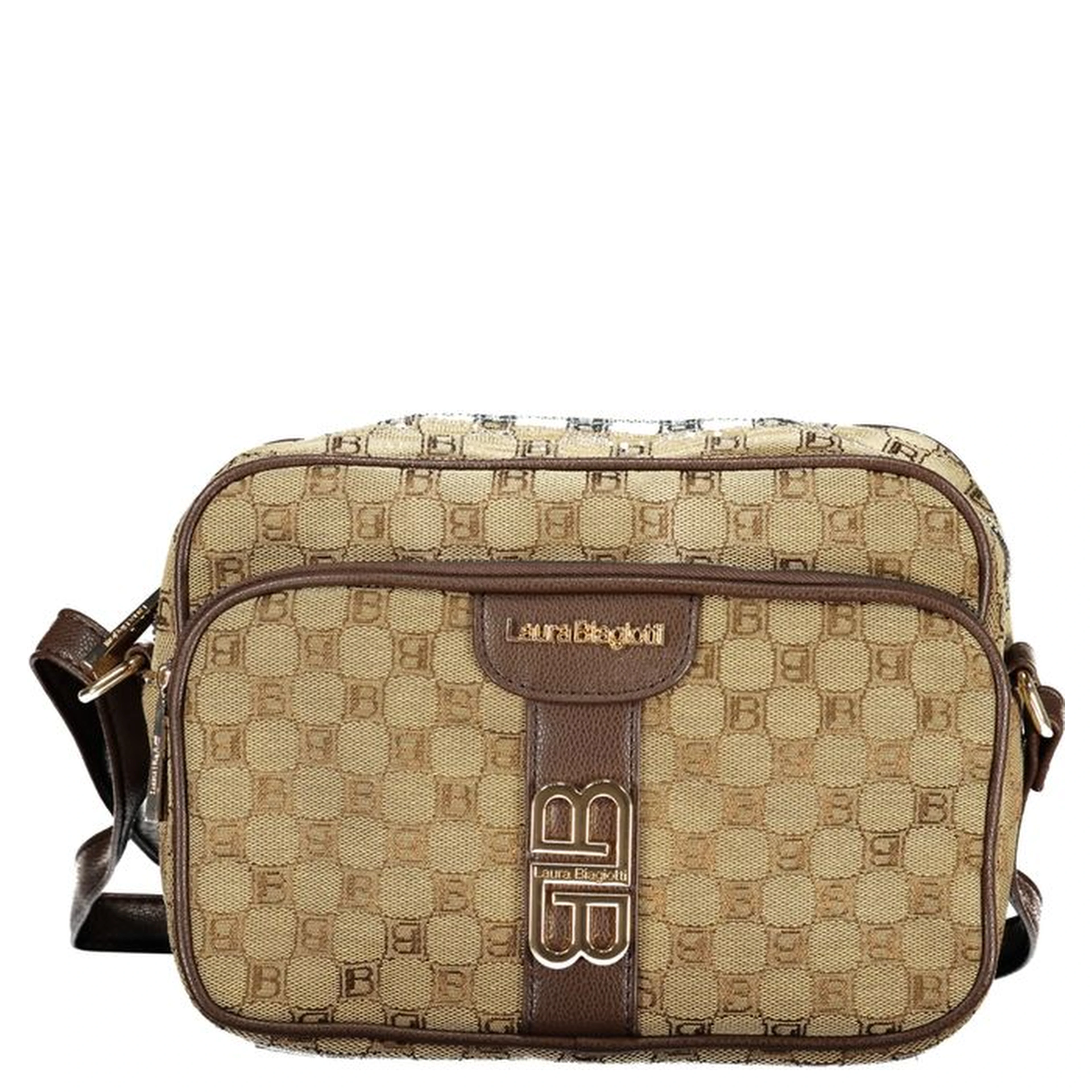 Beige Polyester Women Handbag