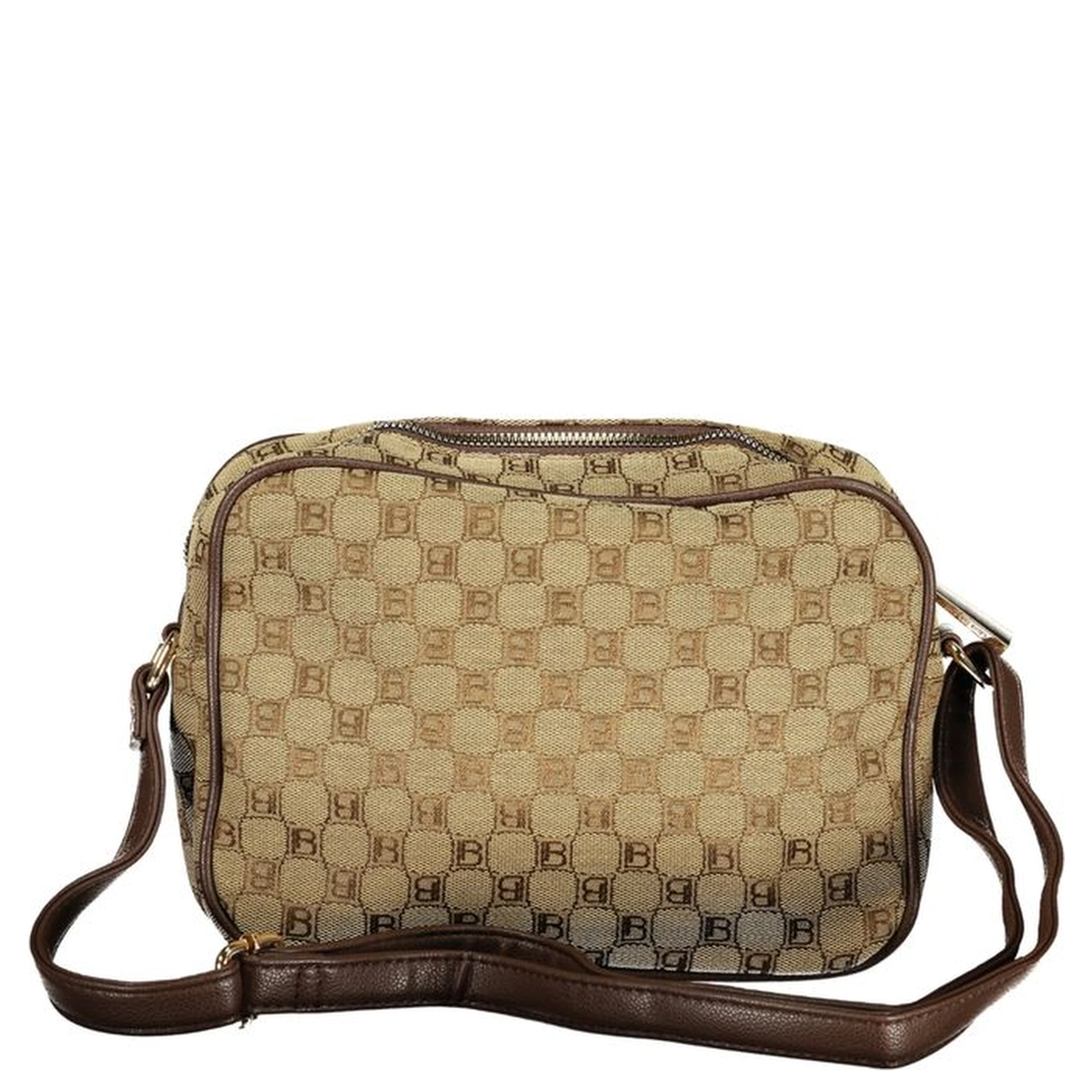 Beige Polyester Women Handbag