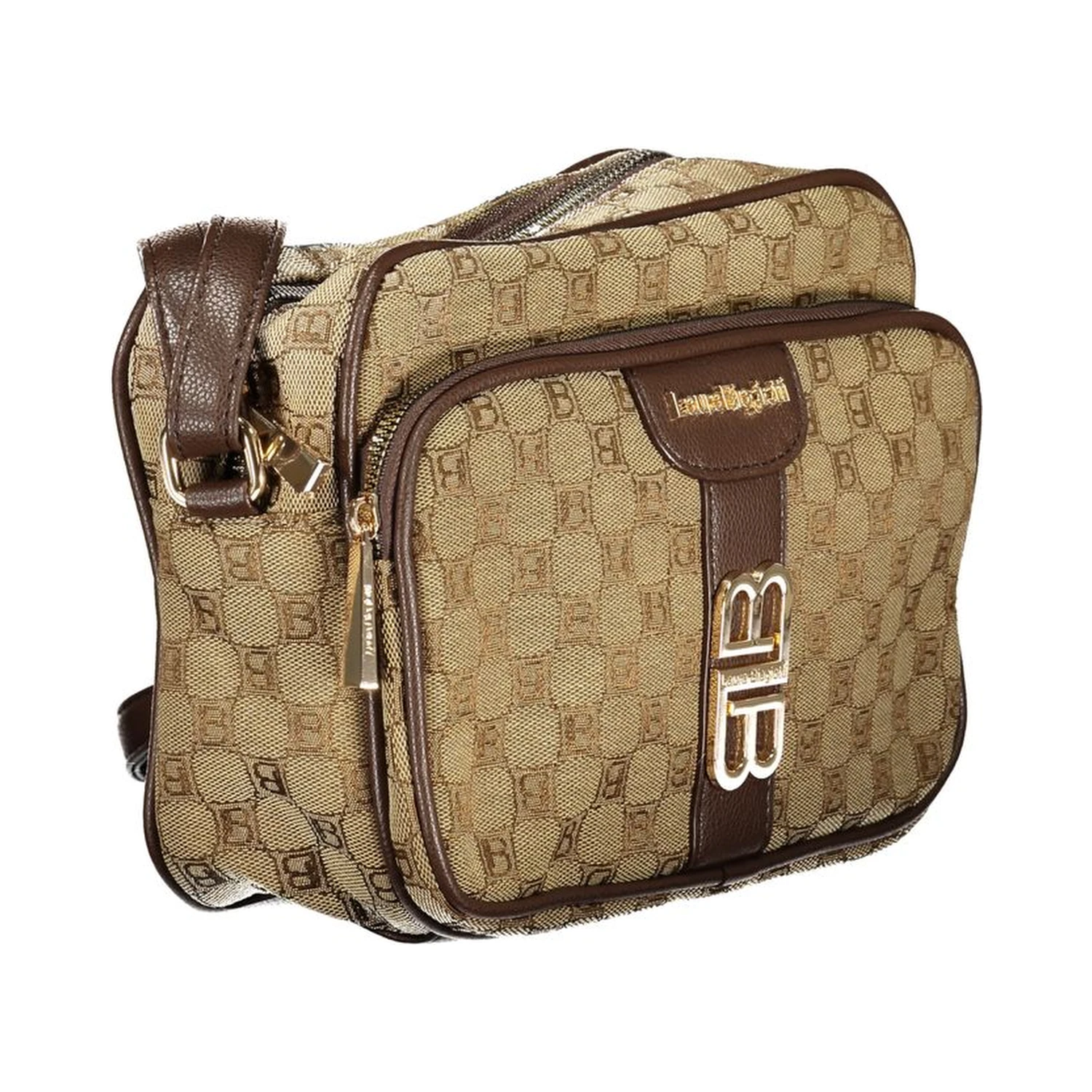 Beige Polyester Women Handbag