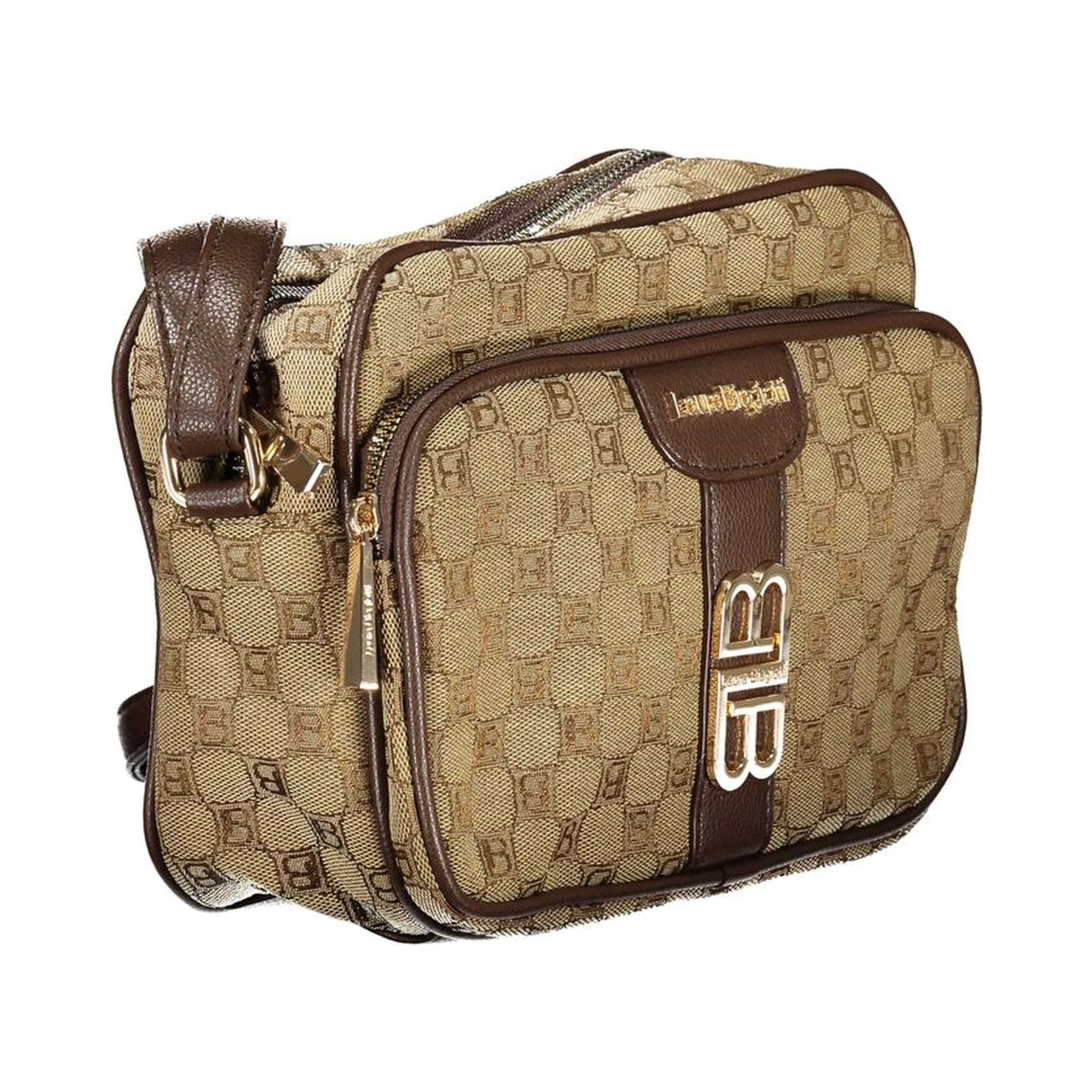 Beige Polyester Women Handbag