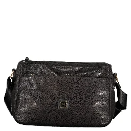 Black Polyester Women Handbag