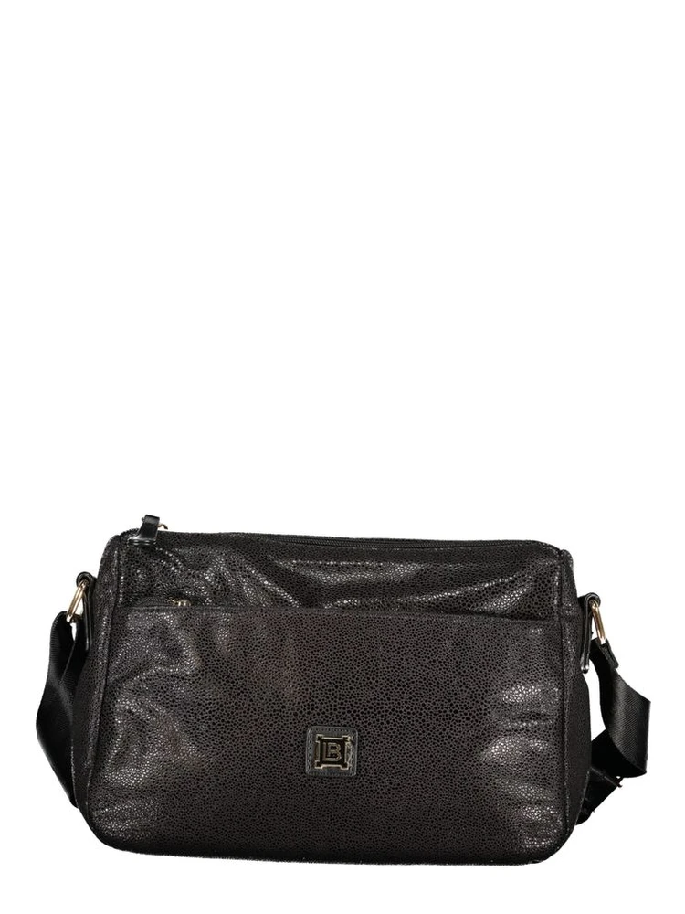Black Polyester Women Handbag