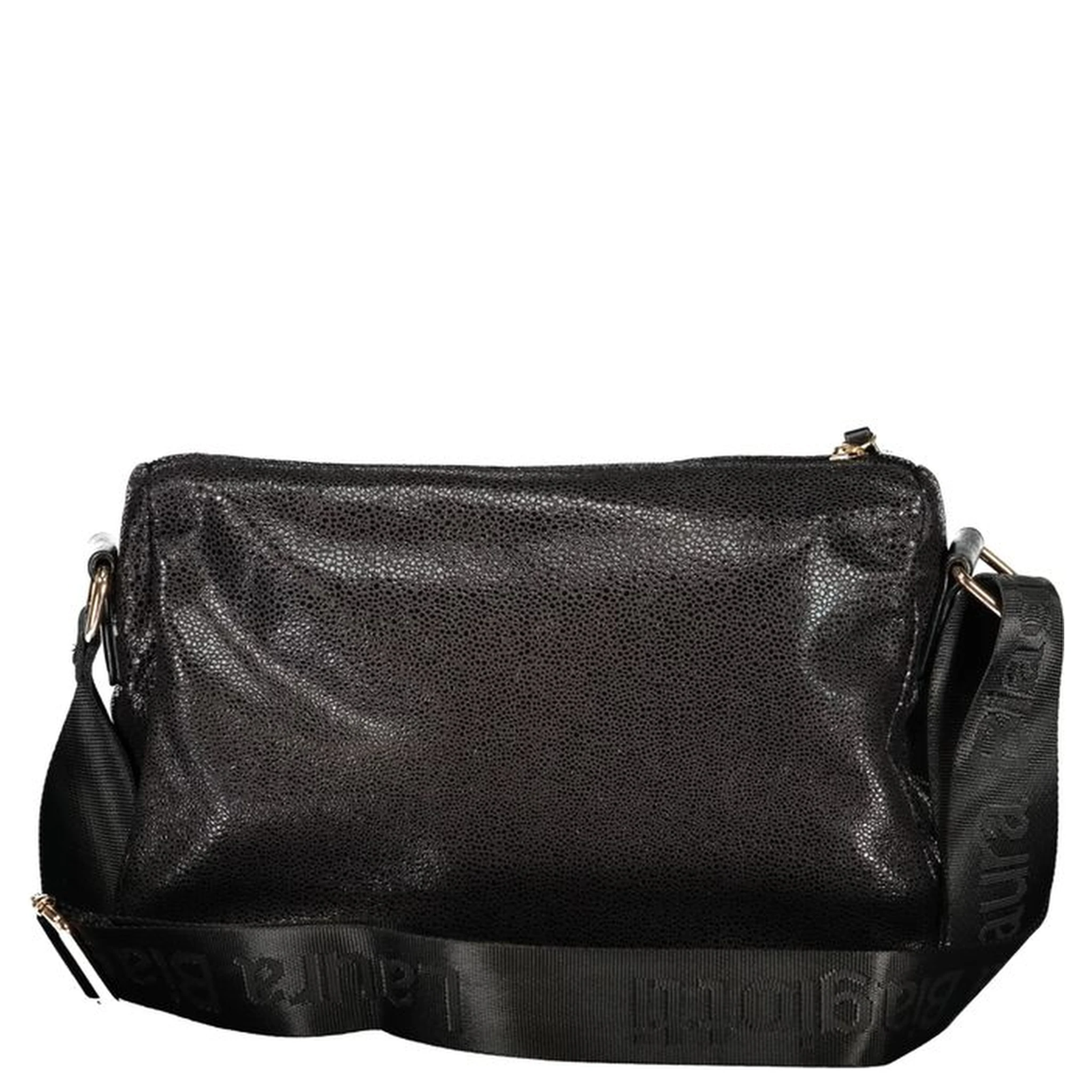 Black Polyester Women Handbag