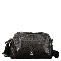 Black Polyester Women Handbag