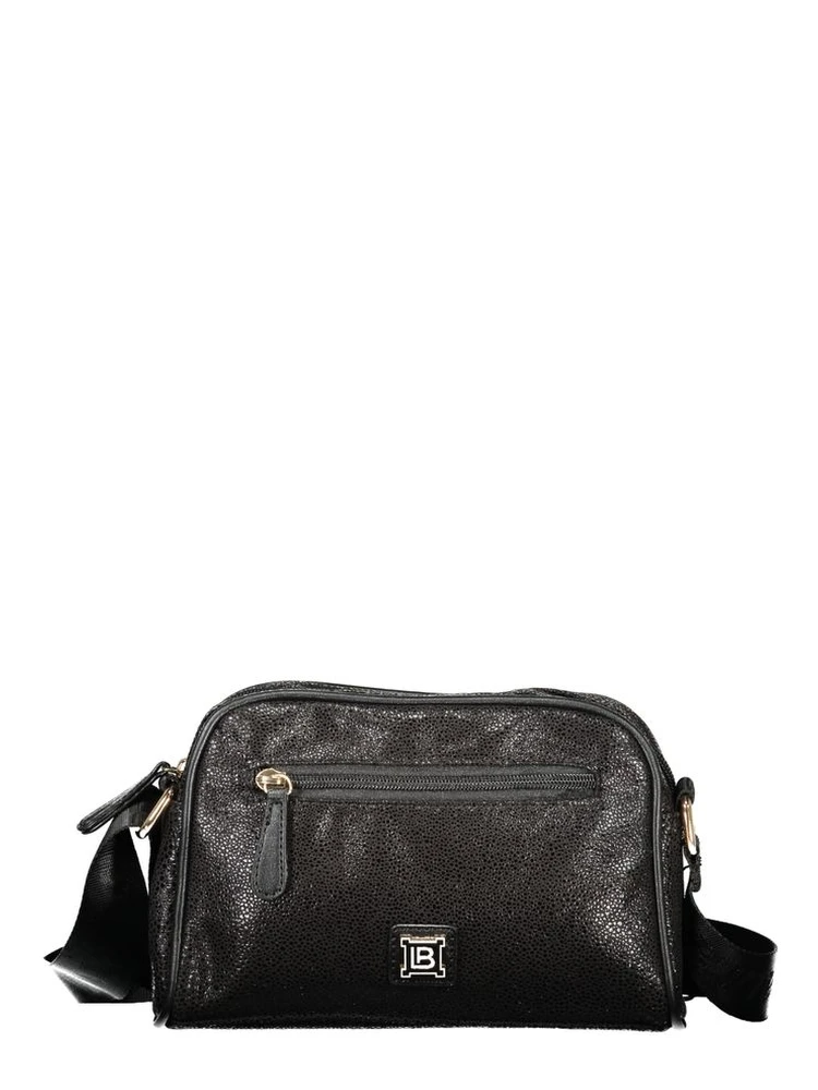 Black Polyester Women Handbag