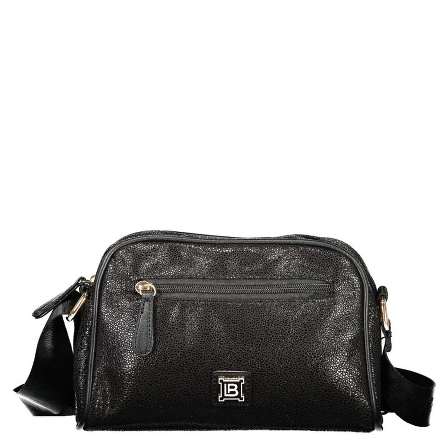 Black Polyester Women Handbag
