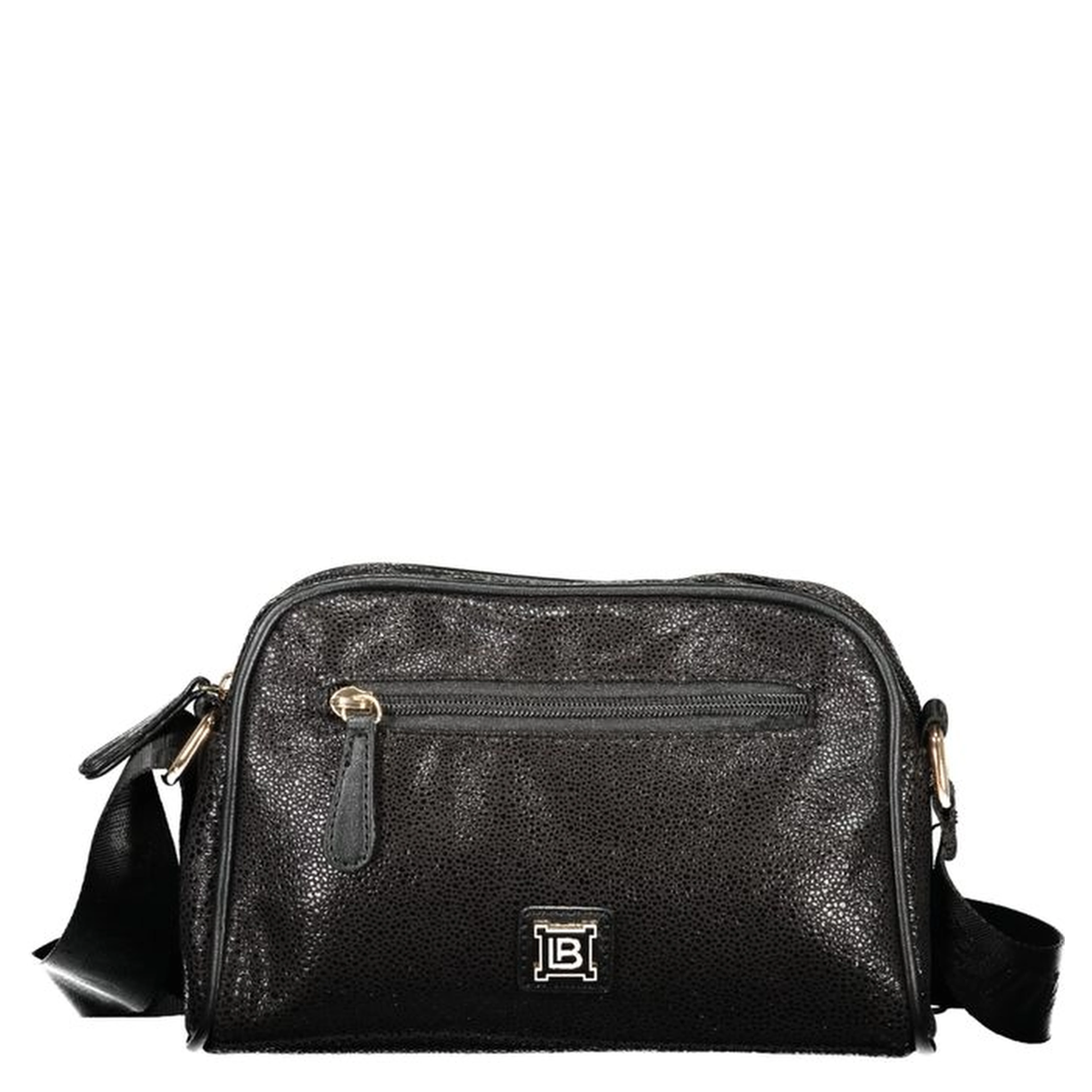 Black Polyester Women Handbag