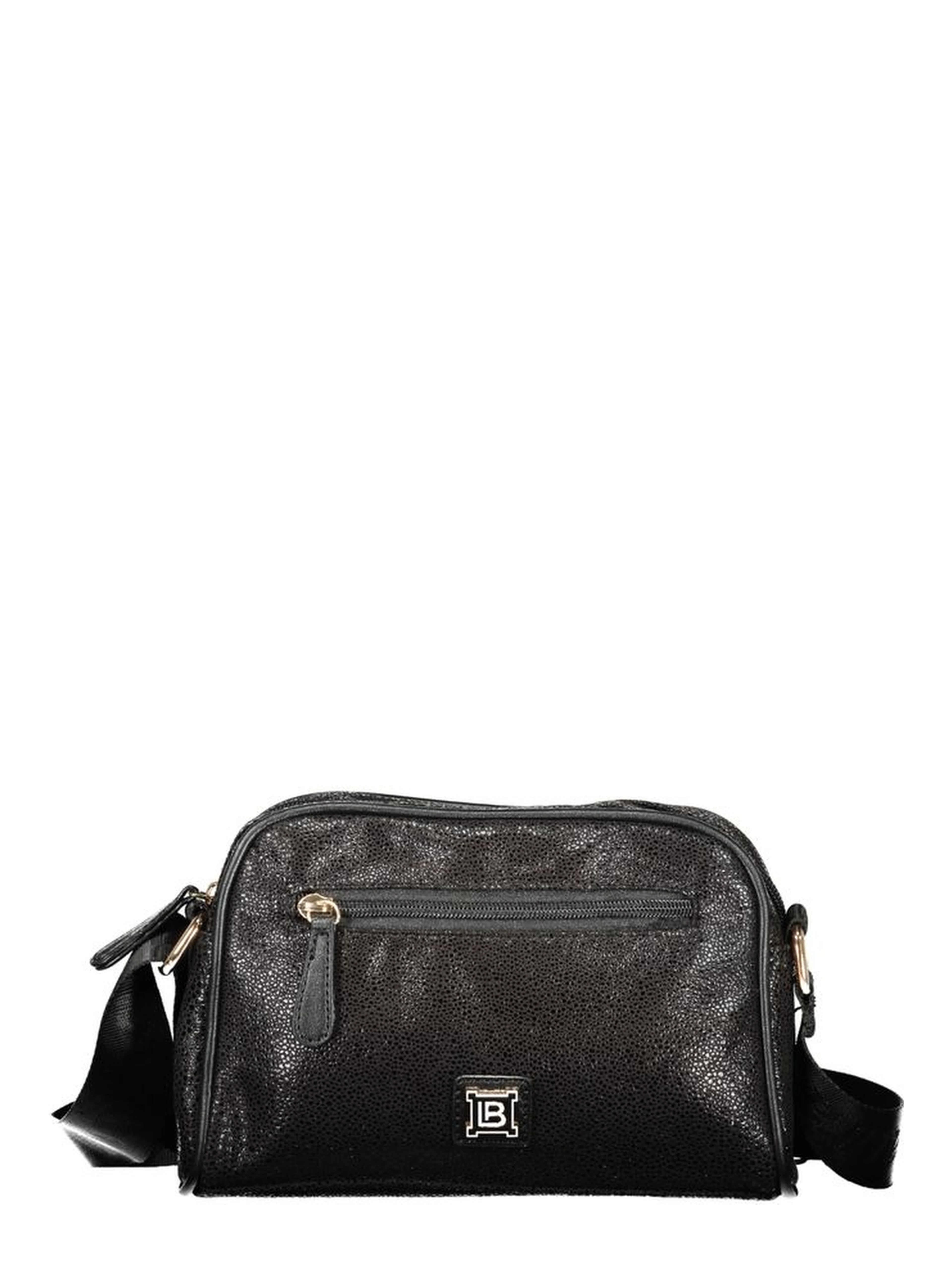 Black Polyester Women Handbag