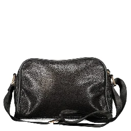 Black Polyester Women Handbag