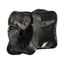 Black Polyester Women Handbag