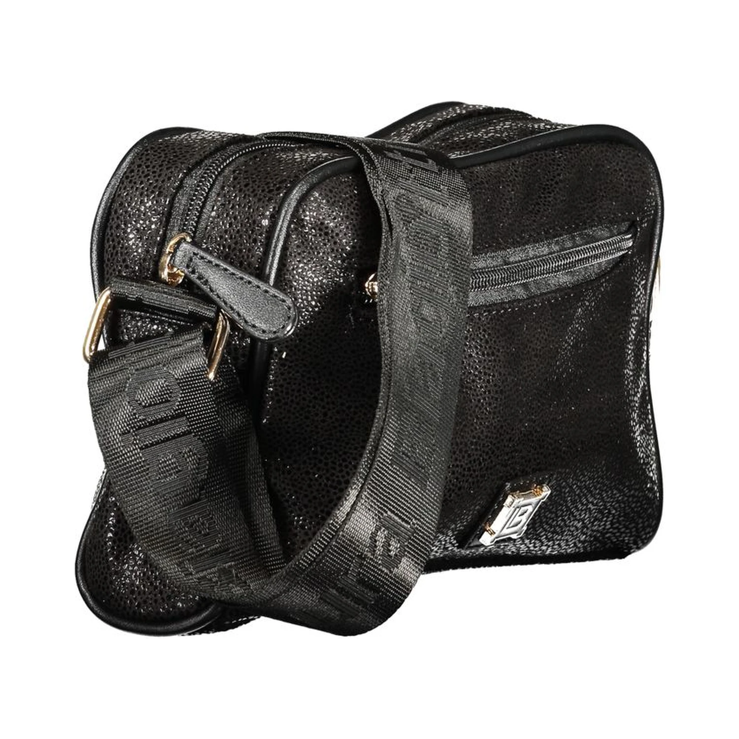 Black Polyester Women Handbag
