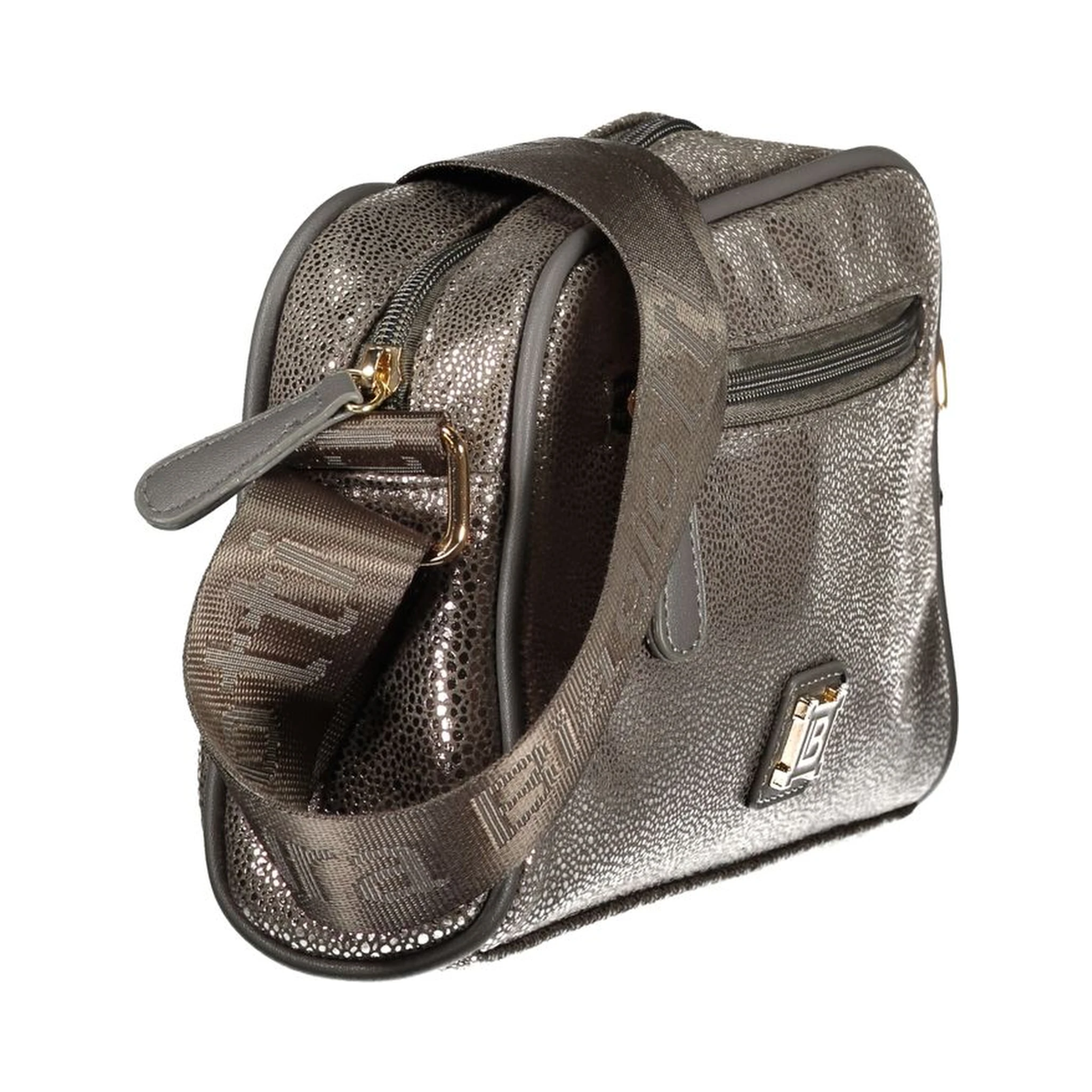 Gray Polyester Women Handbag