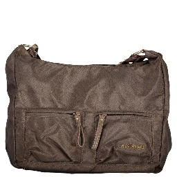 Brown Polyester Women Handbag