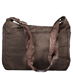 Brown Polyester Women Handbag