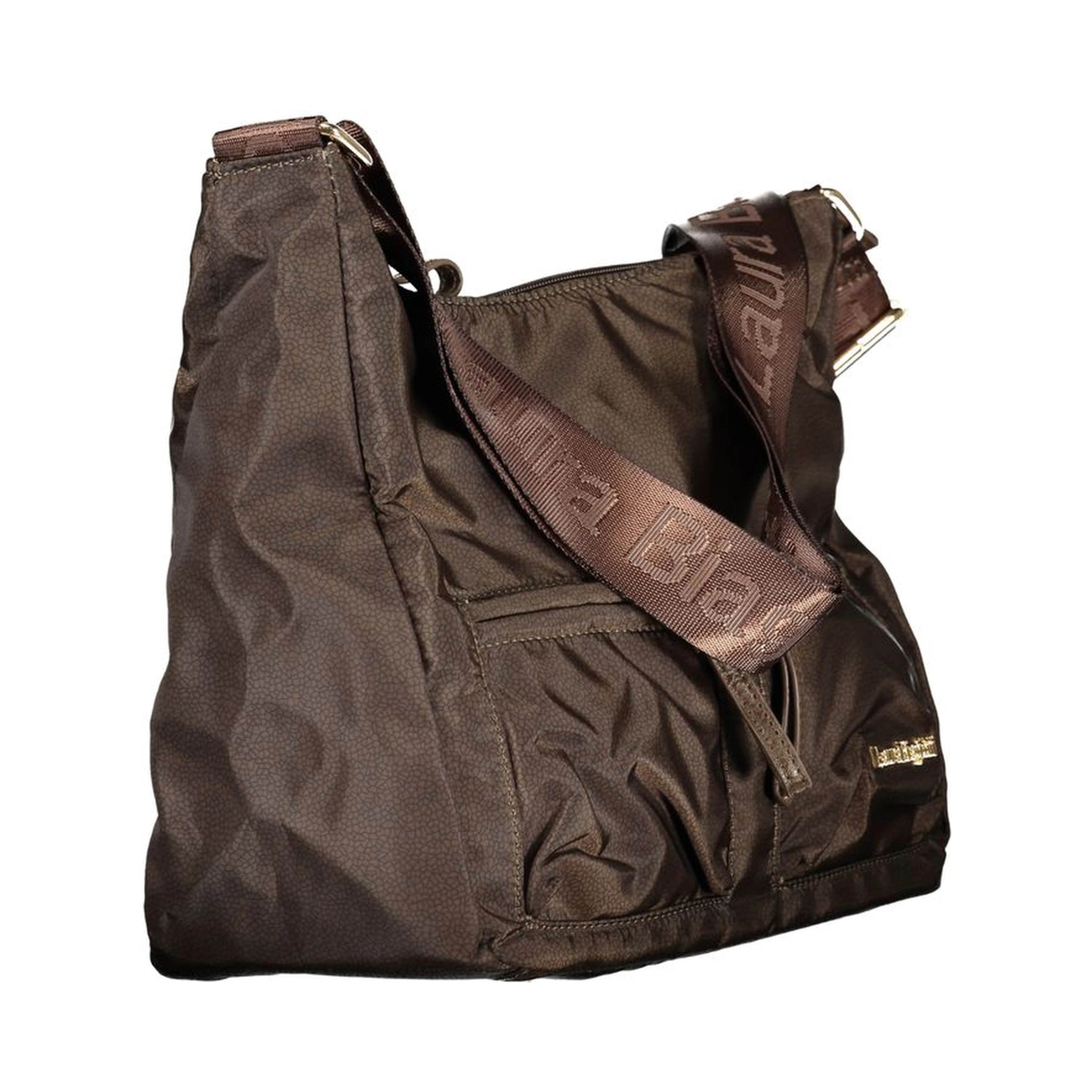 Brown Polyester Women Handbag