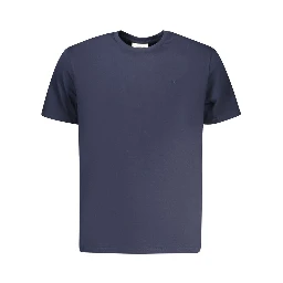 Blue Cotton Men T-Shirt