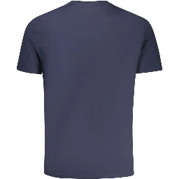 Blue Cotton Men T-Shirt