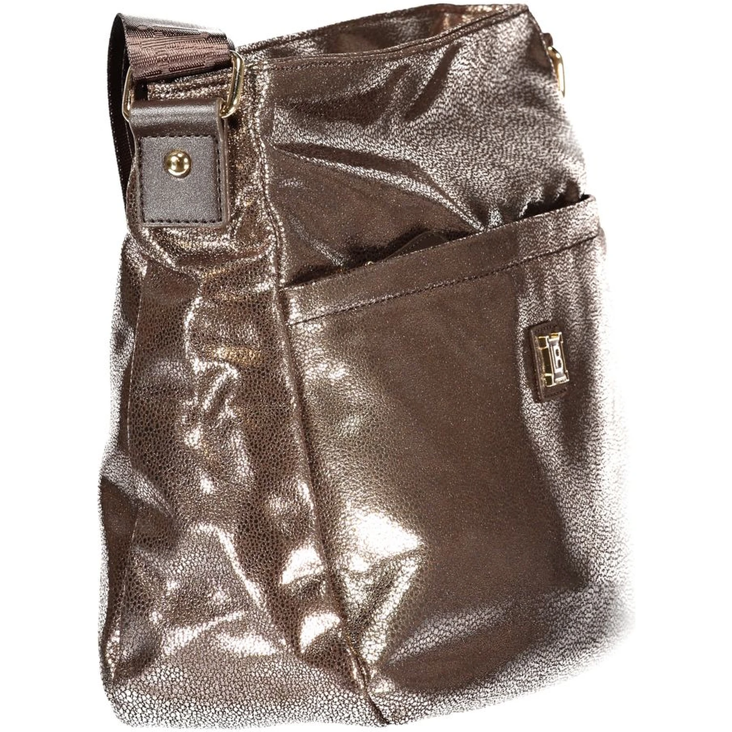Bronze Polyester Women Handbag