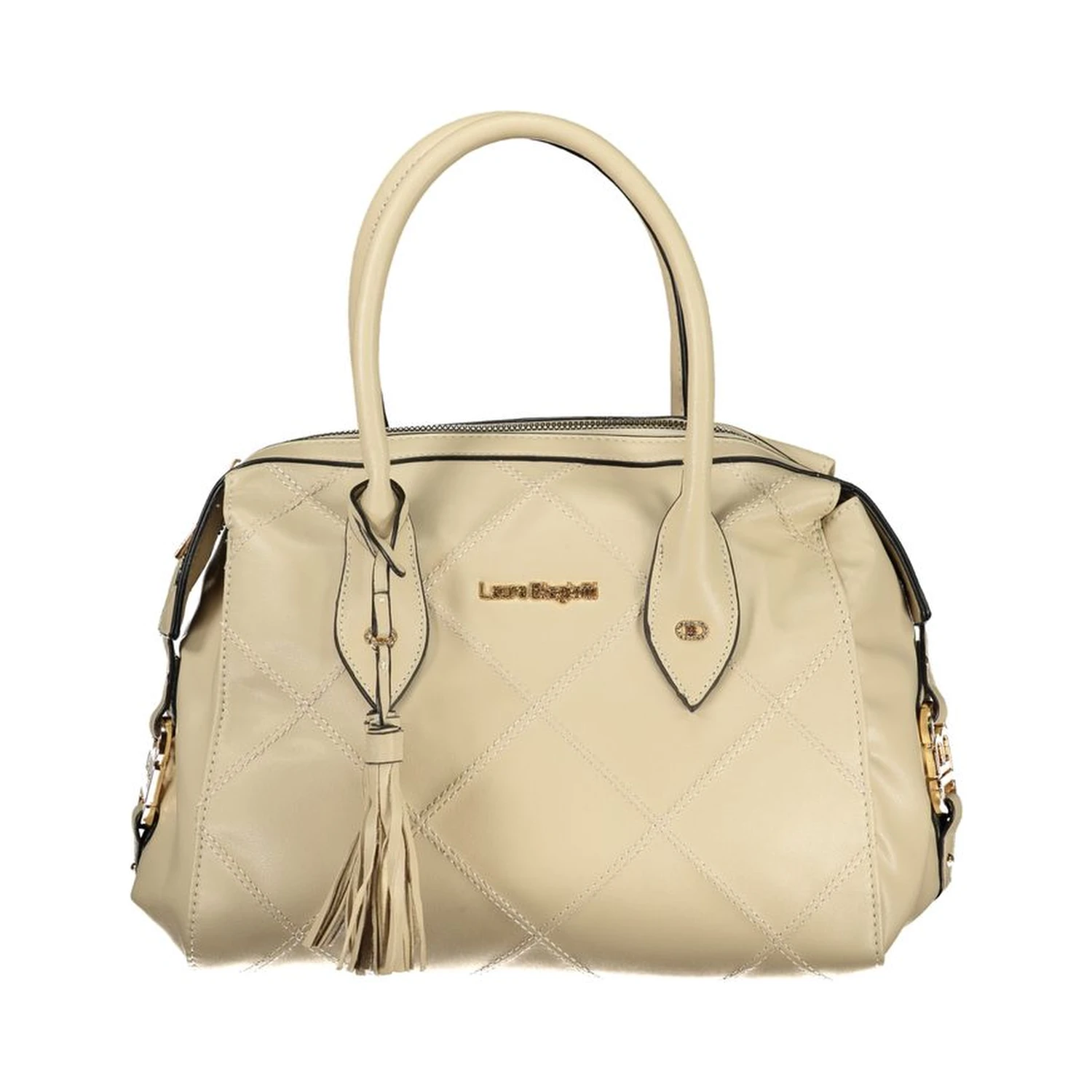 Beige PVC Women Handbag