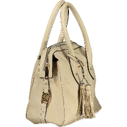Beige PVC Women Handbag