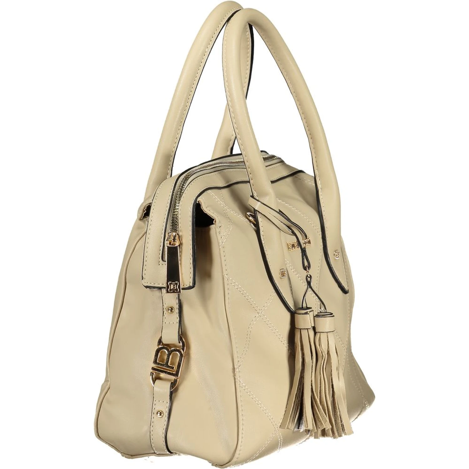 Beige PVC Women Handbag