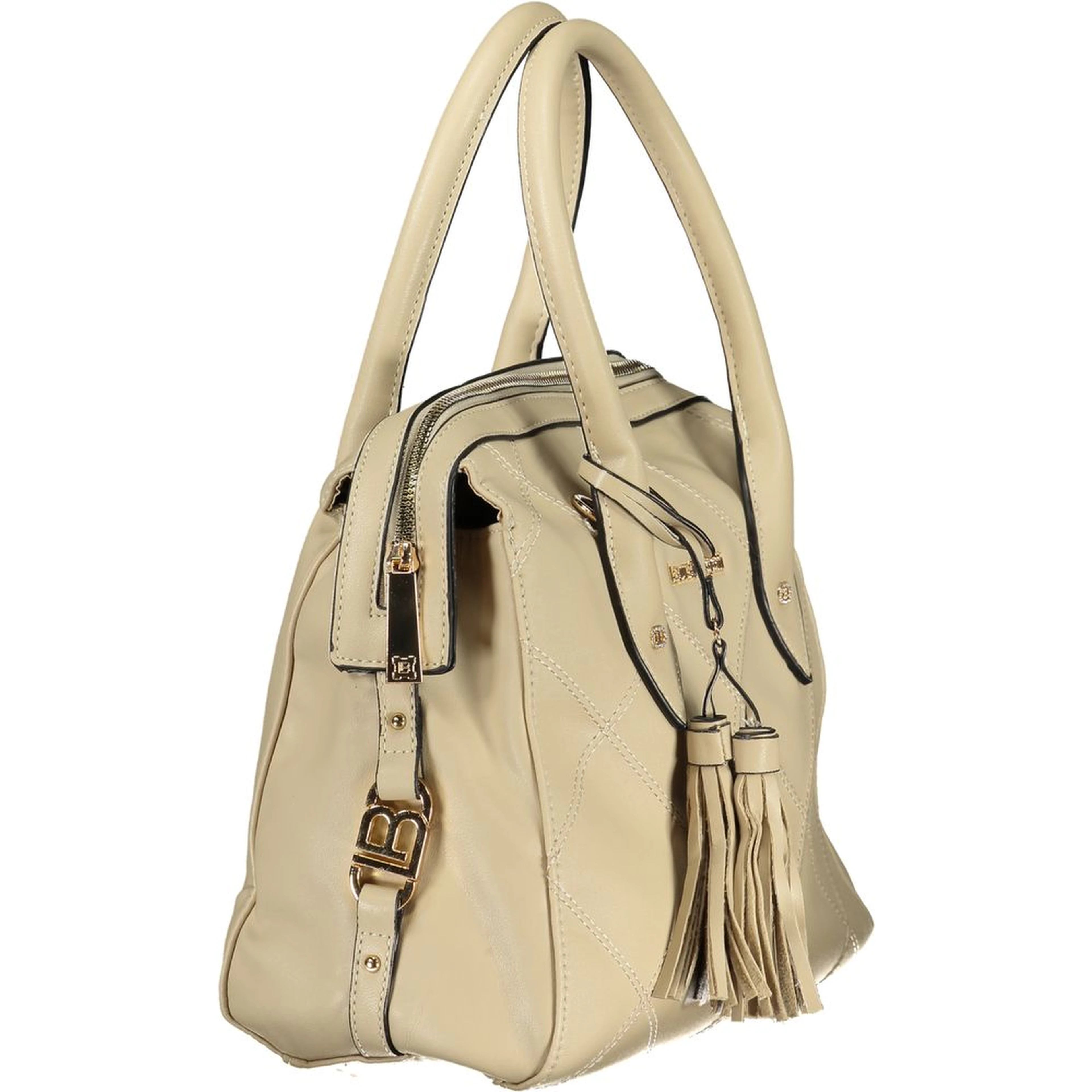 Beige PVC Women Handbag