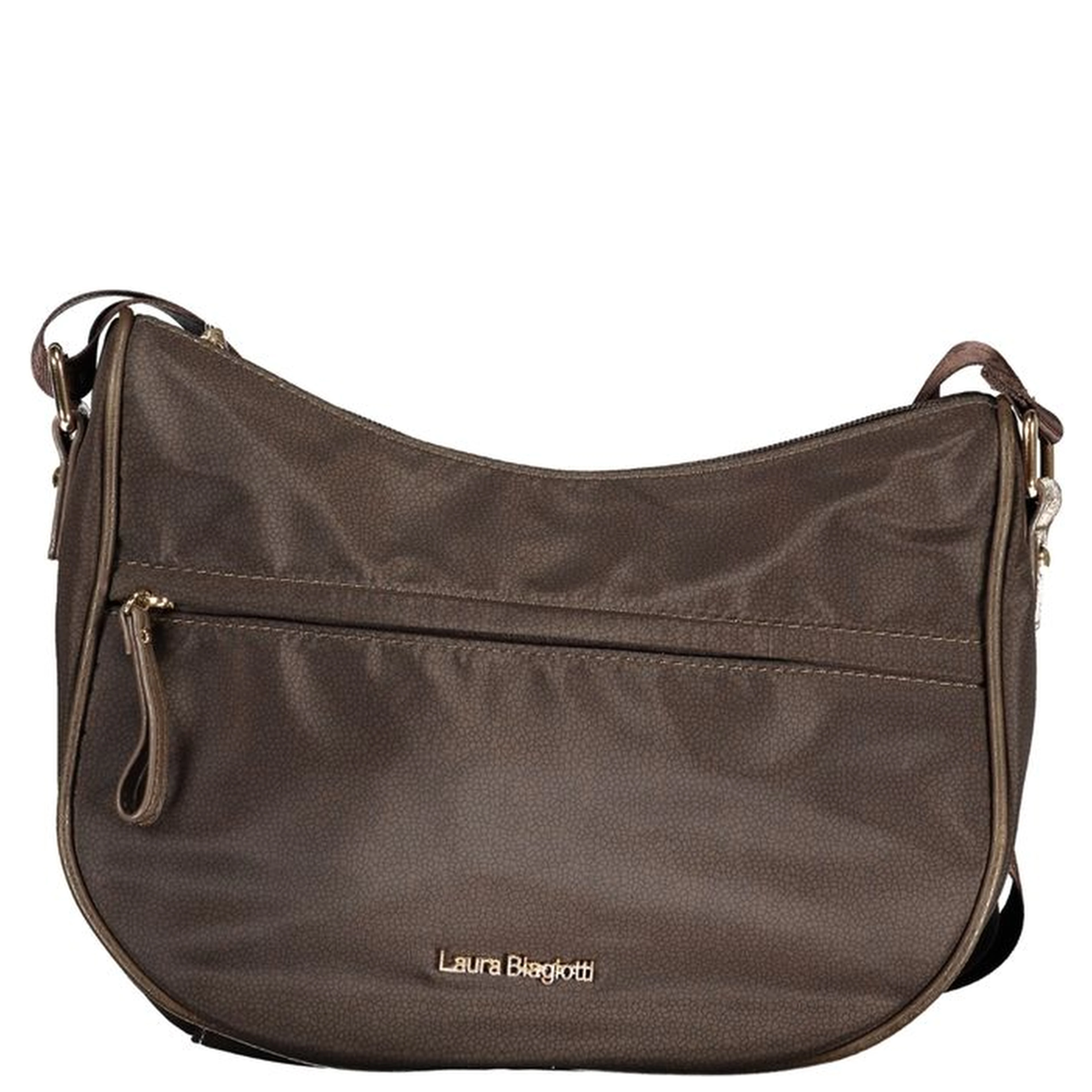Brown Polyester Women Handbag