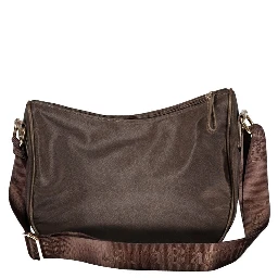 Brown Polyester Women Handbag
