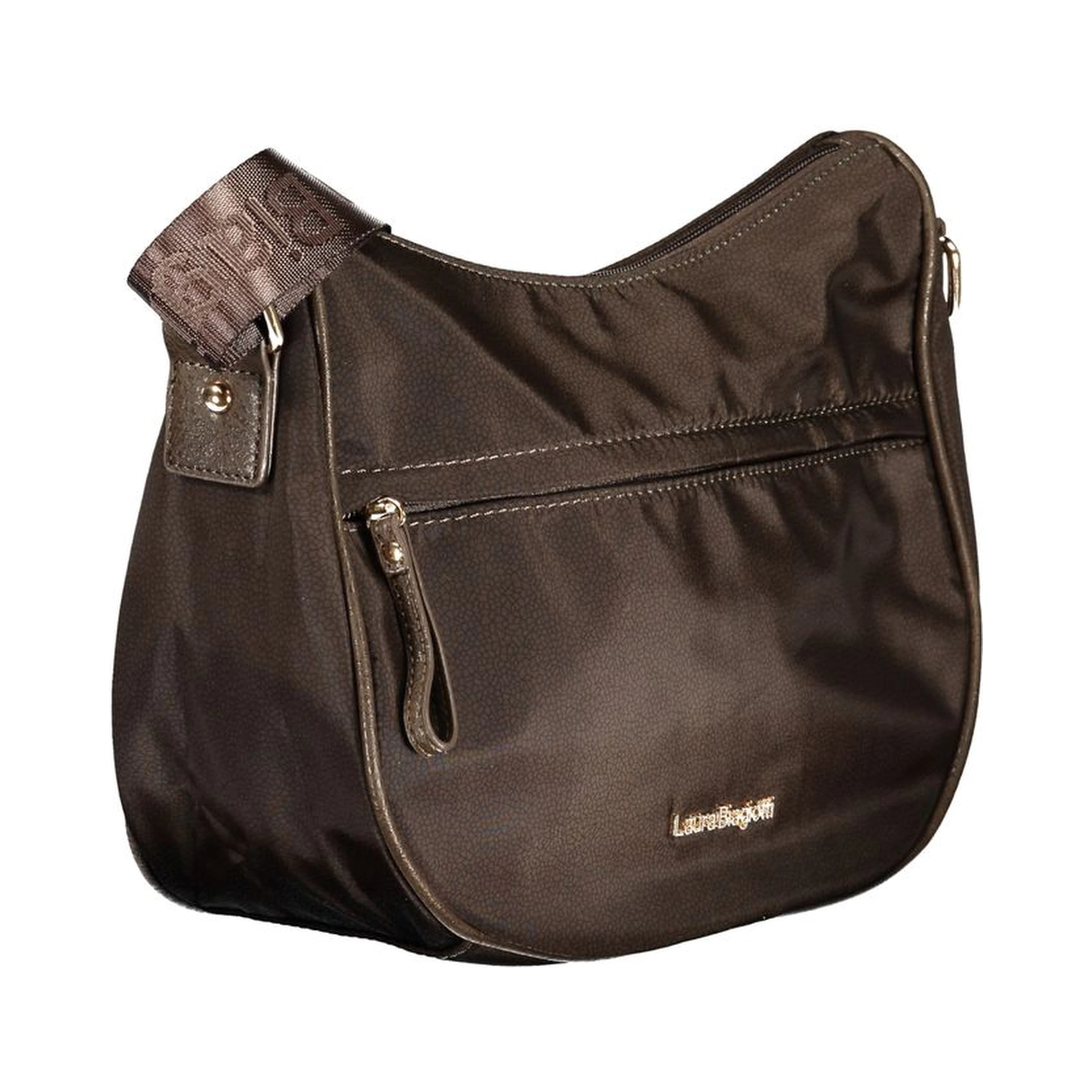 Brown Polyester Women Handbag
