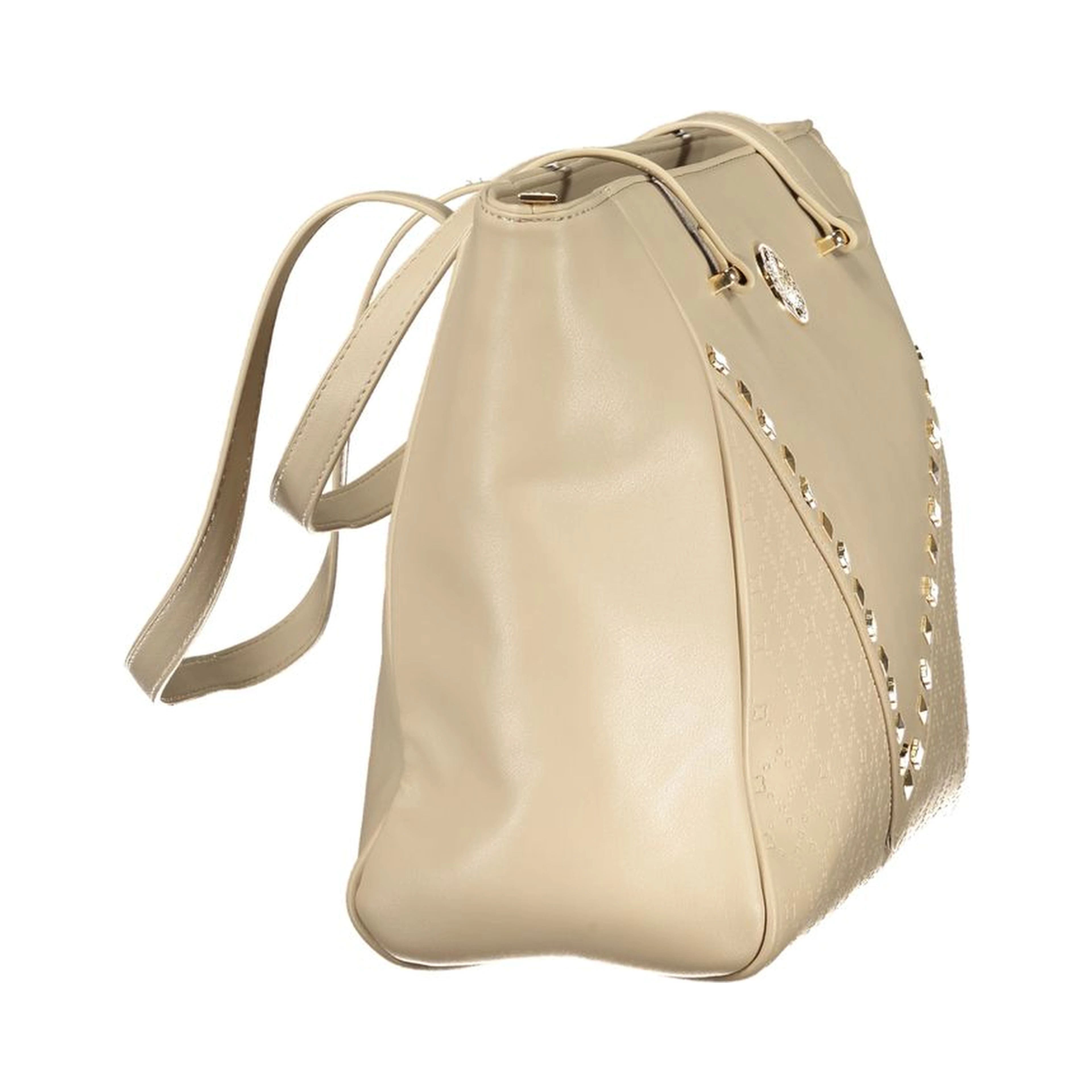 Beige PVC Women Handbag