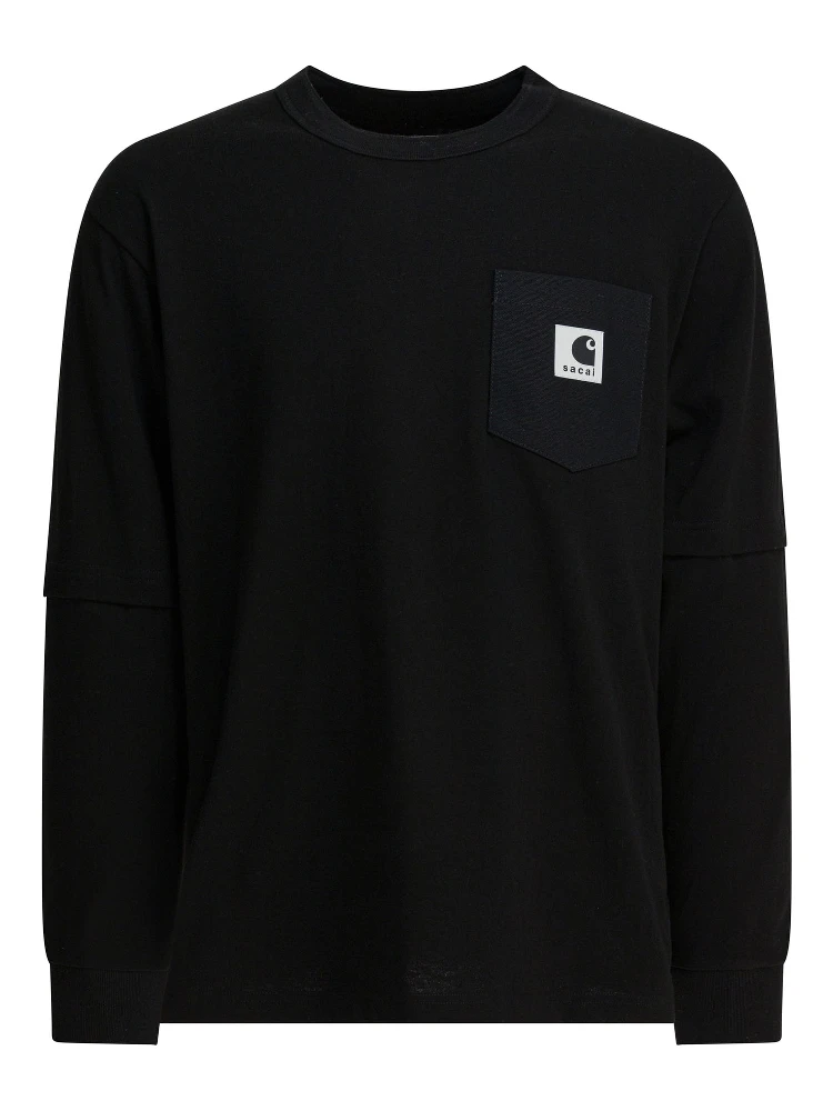 "Sacai x Carhartt WIP" crewneck t-shirt