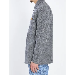 Double-layered mélange cotton polo