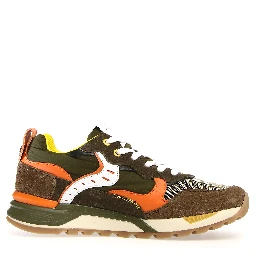 Man Sneakers Leather, Textile Fibers