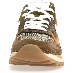 Man Sneakers Leather, Textile Fibers