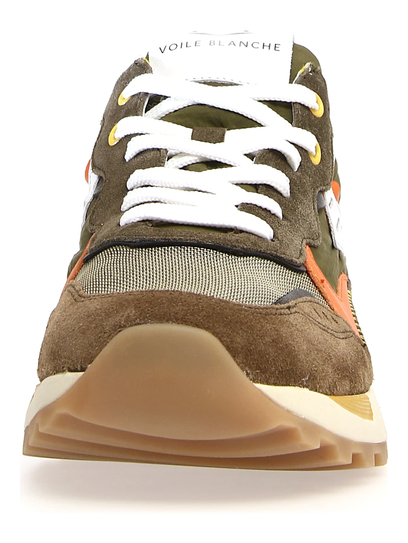 Man Sneakers Leather, Textile Fibers