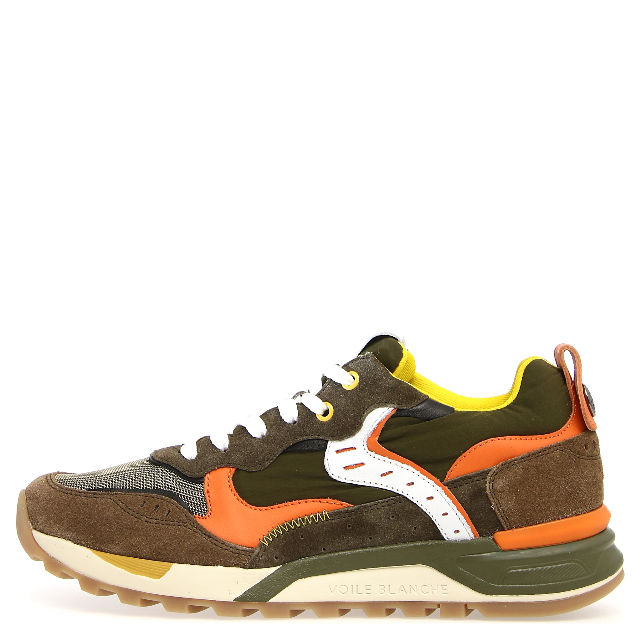 Man Sneakers Leather, Textile Fibers