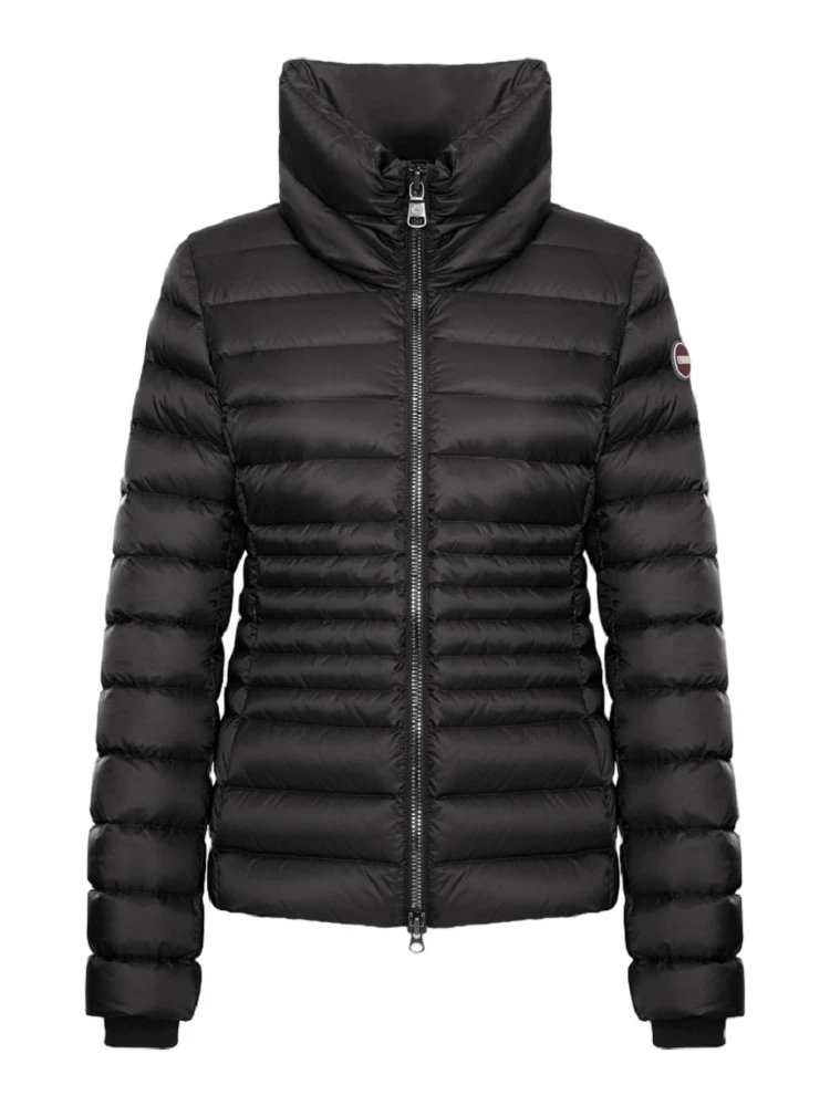 Funnel Neck Down Coat In Porpora
